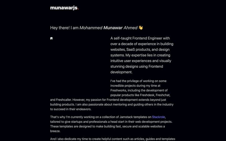 munawarjs homepage in 2023
