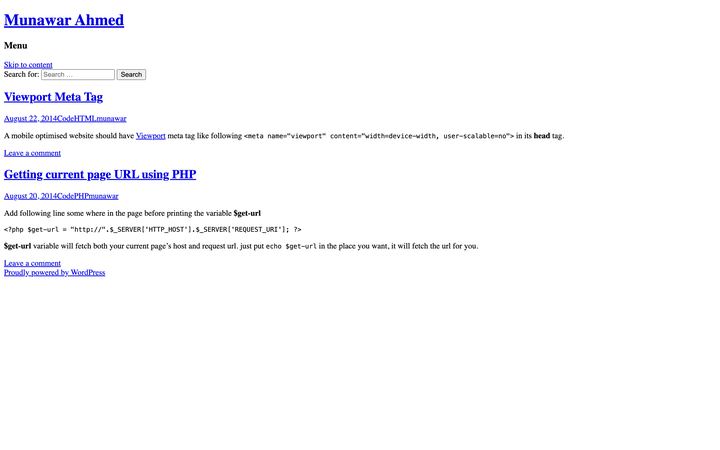 munwr homepage in 2014