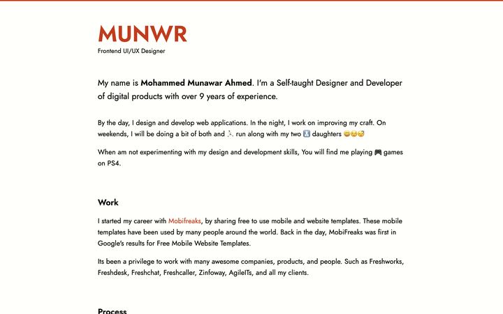 munwr homepage in 2022